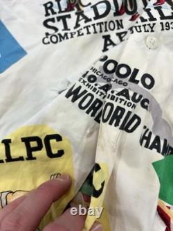 Vintage 1992 Polo Ralph Lauren Olympic Stadium Track & Field Shirt Size Large