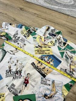 Vintage 1992 Polo Ralph Lauren Olympic Stadium Track & Field Shirt Size Large