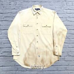 Vintage 1992 Polo Ralph Lauren Sportsman Fishing Shirt Size L Distressed