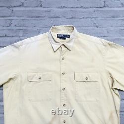 Vintage 1992 Polo Ralph Lauren Sportsman Fishing Shirt Size L Distressed