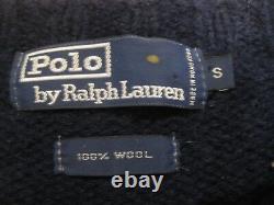 Vintage 1992 Ralph Lauren Polo Grandpa Bear sweater in navy 100% wool size S
