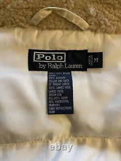 Vintage 2000s Polo Ralph Lauren Fur Collar Down Jacket Bomber Size M