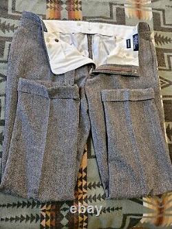 Vintage 2001 Polo Ralph Lauren Italian Herringbone Virgin Wool Dress Pants 40 R