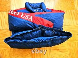 Vintage 80's Polo Ralph Lauren Cookie Patch Usa Ski Down Jacket Xl Large