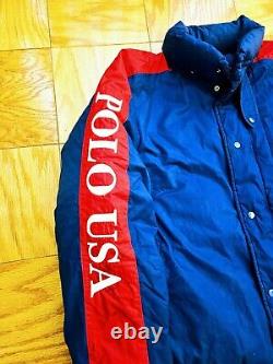 Vintage 80's Polo Ralph Lauren Cookie Patch Usa Ski Down Jacket Xl Large