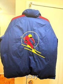 Vintage 80's Polo Ralph Lauren Cookie Patch Usa Ski Down Jacket Xl Large