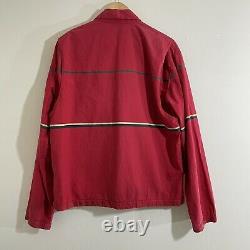 Vintage 80s 90s Polo Ralph Lauren Striped Jacket Faded Red Grunge Skate Medium M