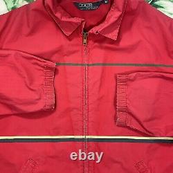 Vintage 80s 90s Polo Ralph Lauren Striped Jacket Faded Red Grunge Skate Medium M