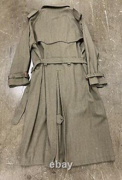 Vintage 80s Polo By Ralph Lauren 100% Wool Military Style Trench Coat Size L