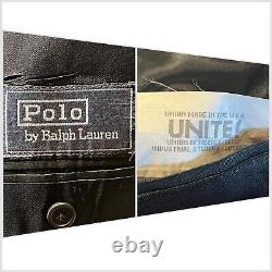 Vintage 80s Polo Ralph Lauren 38S 30x30 Charcoal Gray Nailhead 2 Piece Suit
