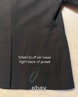 Vintage 80s Polo Ralph Lauren 38S 30x30 Charcoal Gray Nailhead 2 Piece Suit