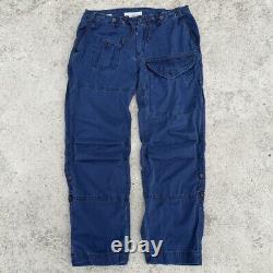 Vintage 90's Polo Ralph Lauren Cargo Pants Utility Workwear Size 36x32 Navy