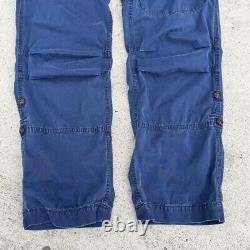 Vintage 90's Polo Ralph Lauren Cargo Pants Utility Workwear Size 36x32 Navy