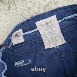 Vintage 90's Polo Ralph Lauren Cargo Pants Utility Workwear Size 36x32 Navy