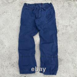Vintage 90's Polo Ralph Lauren Cargo Pants Utility Workwear Size 36x32 Navy