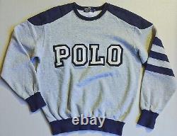 Vintage 90's Polo Ralph Lauren Pesci spellout Crewneck Sweatshirt Size Medium