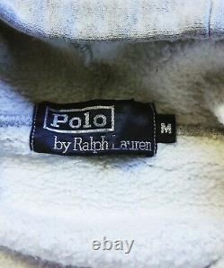 Vintage 90's Polo Ralph Lauren Pesci spellout zip hooded Sweatshirt Size Medium