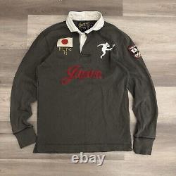 Vintage 90's Polo Ralph Lauren Rugby Polo Shirt Japan Mens Medium EUC Rare