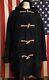 Vintage 90's Polo Ralph Lauren Sheepskin Suede Duffel Coat Black Xxl Duffle Hood