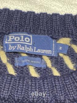 Vintage 90's Polo Ralph Lauren Ski Wool Sweater Men's Medium