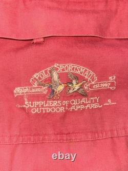 Vintage 90's Polo Ralph Lauren Sportsman Anorak Men's Jacket Red XL Hoodie