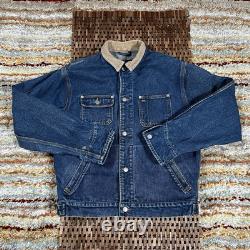 Vintage 90's Polo Ralph Lauren Sportsman Denim Corduroy Collar Jacket XL VTG
