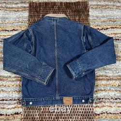 Vintage 90's Polo Ralph Lauren Sportsman Denim Corduroy Collar Jacket XL VTG