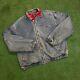 Vintage 90s Mens Polo Ralph Lauren Distressed Denim Jacket Size Large