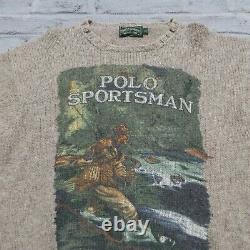 Vintage 90s Polo Country Ralph Lauren Sportsman Wool Sweater Size XL