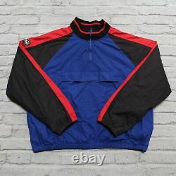 Vintage 90s Polo Ralph Crest Logo Colorblock Pullover Jacket Size XL Lined