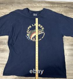Vintage 90s Polo Ralph Lauren Catch and Release Trout Fishing Sportsman Shirt XL