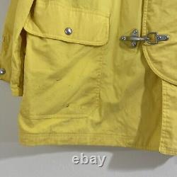 Vintage 90s Polo Ralph Lauren Clasp Buckle Fireman Fisherman Jacket Yellow L XL