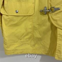 Vintage 90s Polo Ralph Lauren Clasp Buckle Fireman Fisherman Jacket Yellow L XL