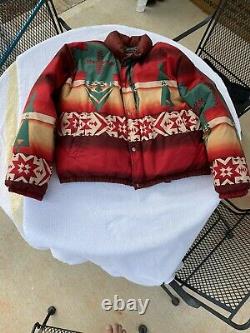 Vintage 90s Polo Ralph Lauren Country Aztec Indian Navajo Puffer Jacket