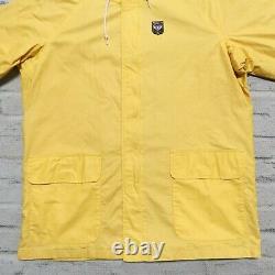Vintage 90s Polo Ralph Lauren Crest Logo Parka Jacket Size M Rain Yellow