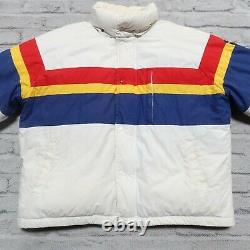 Vintage 90s Polo Ralph Lauren Crest Logo Puffer Jacket Size XL Colorblock