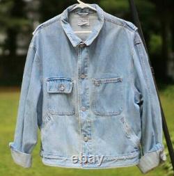 Vintage 90s Polo Ralph Lauren Denim Jean Teddy Bear Jacket XL