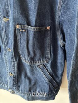 Vintage 90s Polo Ralph Lauren Dungaree Denim Bomber Jacket Size Large Kanye