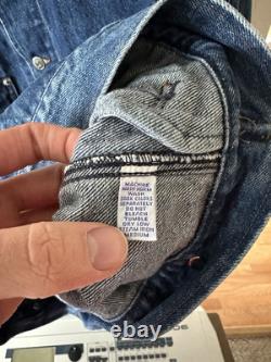 Vintage 90s Polo Ralph Lauren Dungaree Denim Bomber Jacket Size Large Kanye