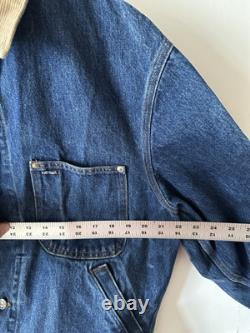 Vintage 90s Polo Ralph Lauren Dungaree Denim Bomber Jacket Size Large Kanye