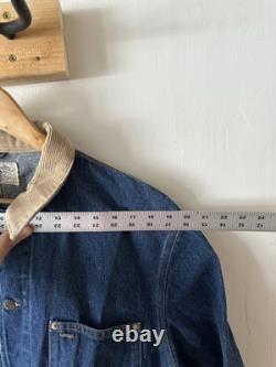 Vintage 90s Polo Ralph Lauren Dungaree Denim Bomber Jacket Size Large Kanye