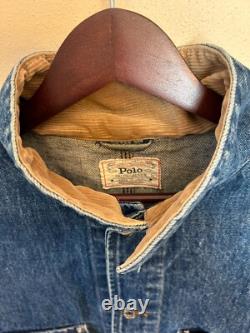 Vintage 90s Polo Ralph Lauren Dungaree Denim Jacket Men's Sz XL Made In USA
