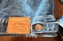 Vintage 90s Polo Ralph Lauren Dungaree Denim Jacket Men's Sz XL Made In USA