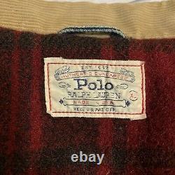 Vintage 90s Polo Ralph Lauren Flannel Lined Denim Jean Size XL Jacket