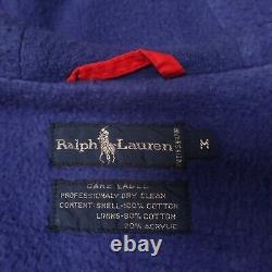Vintage 90s Polo Ralph Lauren Fleece Lined Puffer Jacket Size M Cookie Hoody