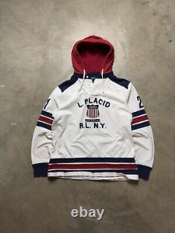 Vintage 90s Polo Ralph Lauren L Placid R. L N. Y Hockey Tournament Jersey