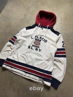 Vintage 90s Polo Ralph Lauren L Placid R. L N. Y Hockey Tournament Jersey