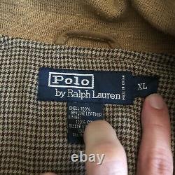 Vintage 90s Polo Ralph Lauren Leather Suede Flannel Lined Full Zip Jacket XL