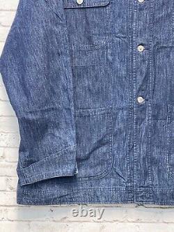 Vintage 90s Polo Ralph Lauren Lightweight Denim Chore Jacket Size L USA Made