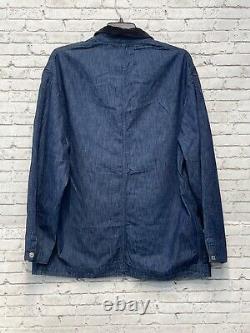 Vintage 90s Polo Ralph Lauren Lightweight Denim Chore Jacket Size L USA Made